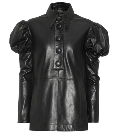 Shop Ellery Breuer Leather Blouse In Black