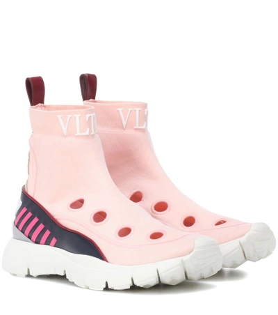 Shop Valentino Heroes Sneakers In Pink