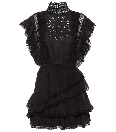 Shop Ulla Johnson Holly Cotton Minidress In Black