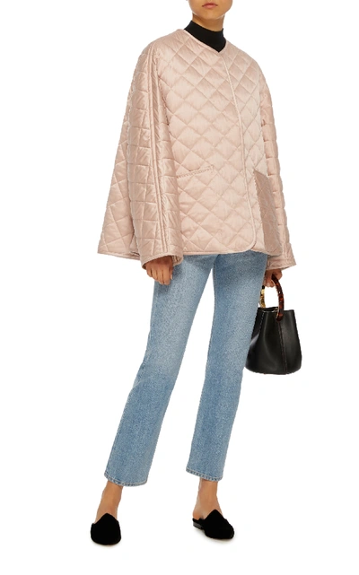 Shop Santoni Edited By Marco Zanini Silk And Down Quilted Jacket In Pink