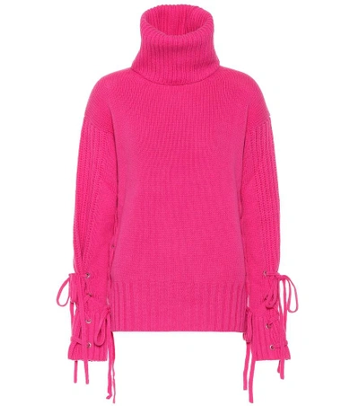 Shop Mcq By Alexander Mcqueen Wool Turtleneck Sweater In Pink