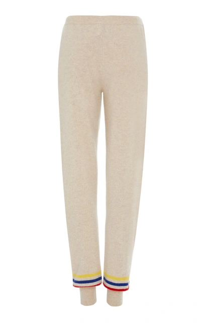 Shop Madeleine Thompson Lissone Cashmere Track Pants In Neutral