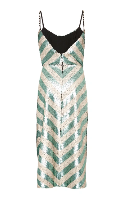 Shop Johanna Ortiz Exclusive Salon De Paris Sequin Dress In Stripe