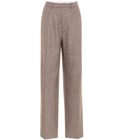 Shop Joseph Wool-blend Pants In Brown