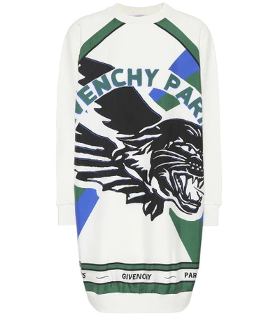 Shop Givenchy Printed Cotton Sweater Dress In White