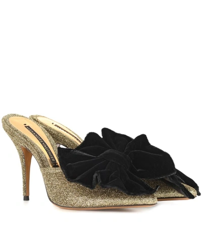 Shop Alexandre Vauthier Kate 100 Metallic Mules In Gold