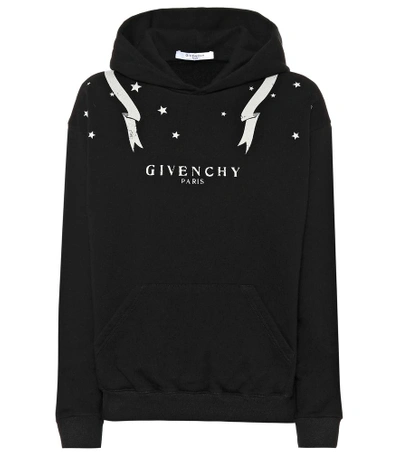 Shop Givenchy Logo-printed Cotton Hoodie In Black