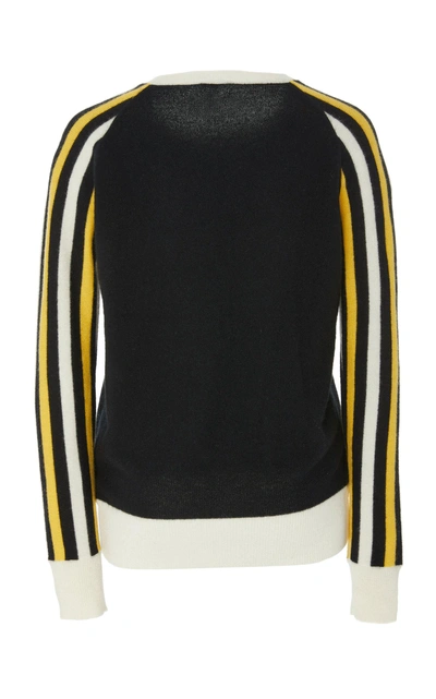 Shop Madeleine Thompson Montodine Striped Cashmere Sweater In Black