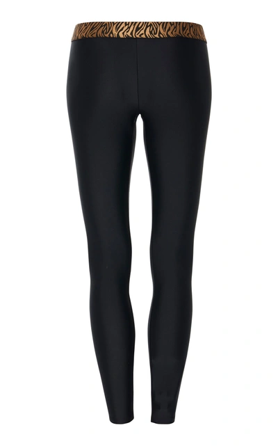 Shop Lanston Asher Tiger Detailed Leggings In Black