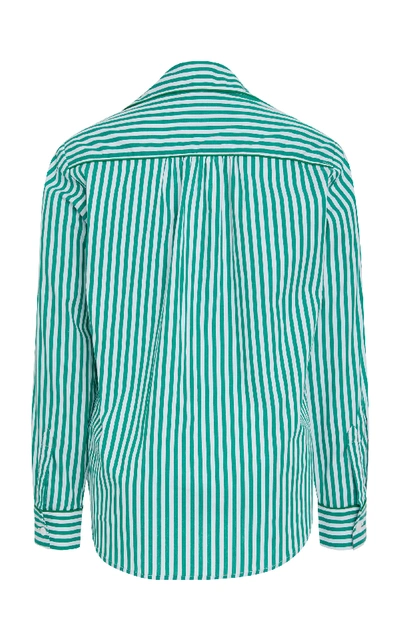 Shop Piu Lifestyle Custom The Daniella Long Cotton Pajama Set In Stripe