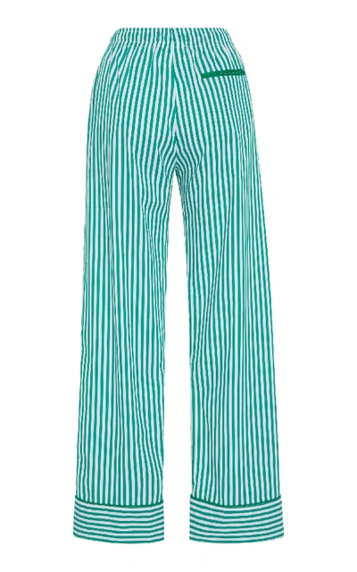 Shop Piu Lifestyle Custom The Daniella Long Cotton Pajama Set In Stripe