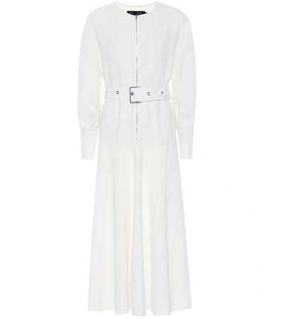 Shop Proenza Schouler Belted Crêpe Dress In White