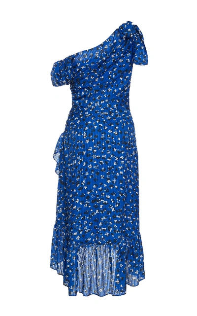 Shop Ulla Johnson Uma Floral Dress In Blue