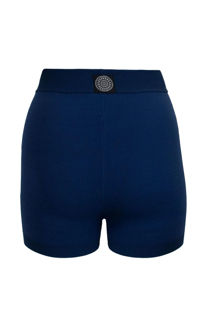 Shop Nagnata Yoni Hi-rise Shorts In Blue