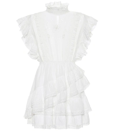 Shop Ulla Johnson Holly Cotton Mini Dress In White