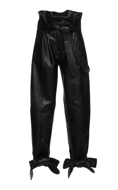 Shop Attico Leather Pant In Black