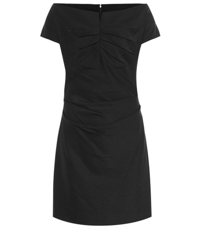 Shop Helmut Lang Wool-blend Jersey Dress In Black