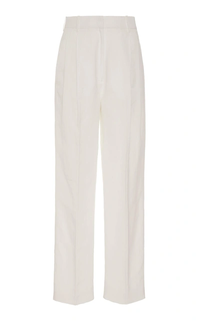 Shop Bouguessa Tapered Pants In White