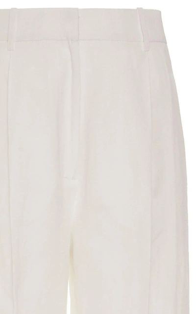 Shop Bouguessa Tapered Pants In White