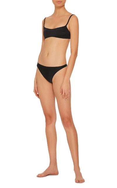 Shop Solid & Striped Swim Team 2018 The Elsa High-rise Bikini Briefs In Black