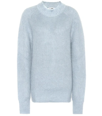 Shop Jil Sander Mohair And Silk Sweater In Blue