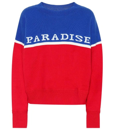 Shop Isabel Marant Étoile Kepson Paradise Wool-blend Sweater In Red
