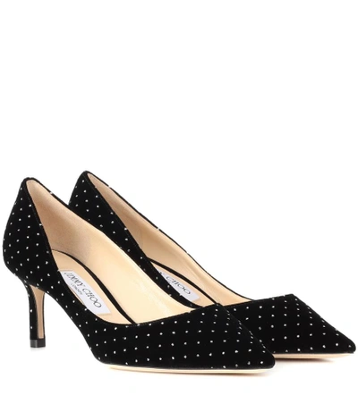 Shop Jimmy Choo Romy 60 Velvet Pumps In Black