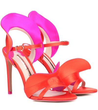 Shop Sophia Webster Lucia Satin Sandals In Red