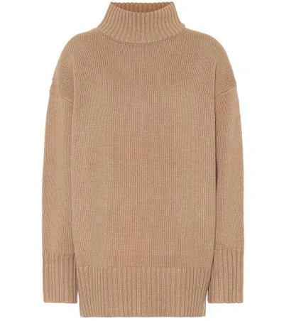 Shop Proenza Schouler Wool And Cashmere-blend Sweater In Brown