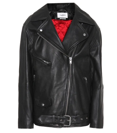 Shop Isabel Marant Étoile Abely Leather Jacket In Black
