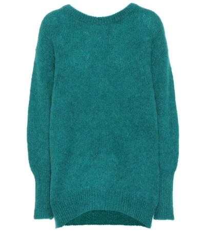 Shop Dorothee Schumacher Cosy Cool Mohair-blend Sweater In Green