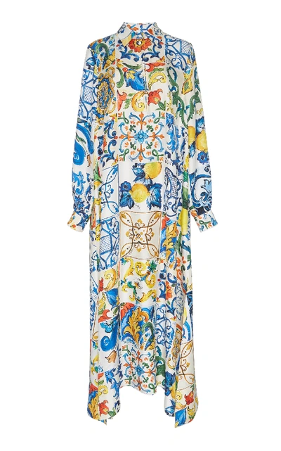 Shop Dolce & Gabbana Maiolica-print Maxi Dress