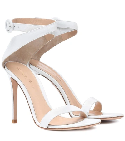 Shop Gianvito Rossi Exclusive To Mytheresa.com - Cross Strap Leather Sandals In White