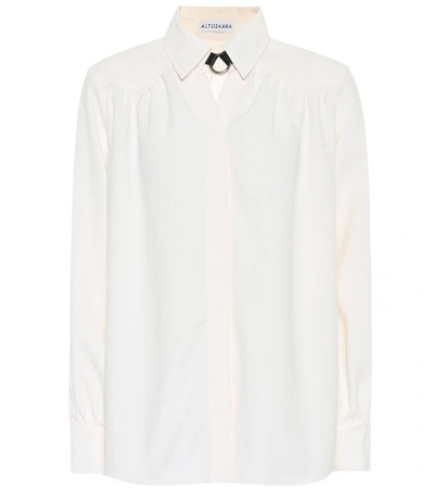 Shop Altuzarra Long-sleeved Blouse In White