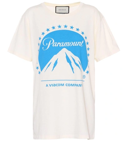 Shop Gucci Paramount Cotton T-shirt In White