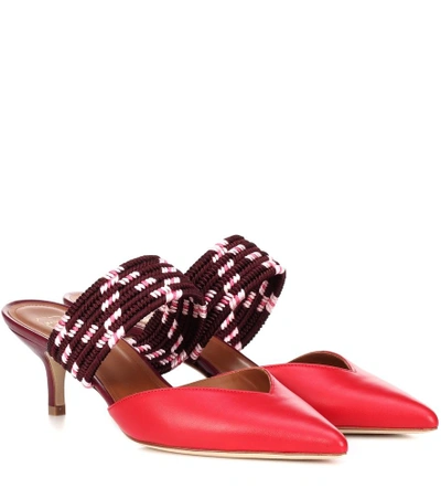 Shop Malone Souliers Maisie Leather Mules In Red