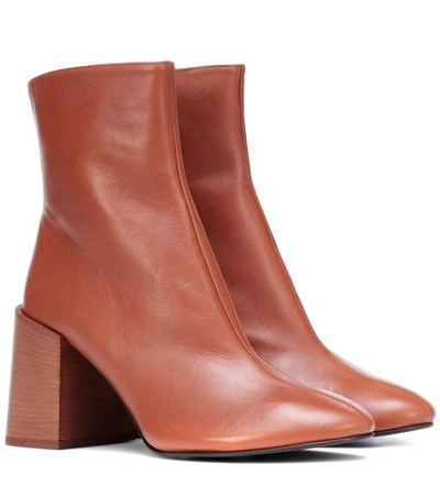 Shop Acne Studios Saul Leather Ankle Boots In Brown