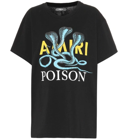 Shop Amiri Snake Poison Cotton T-shirt In Black