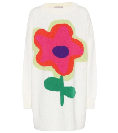 Shop Christopher Kane Oversized Wool Sweater In White