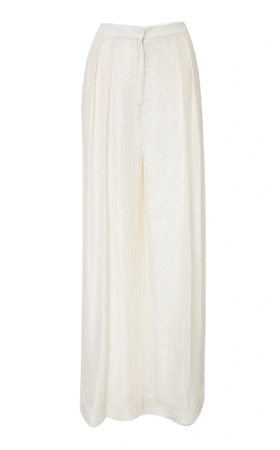 Shop Hensely Wide Leg Trouser In White