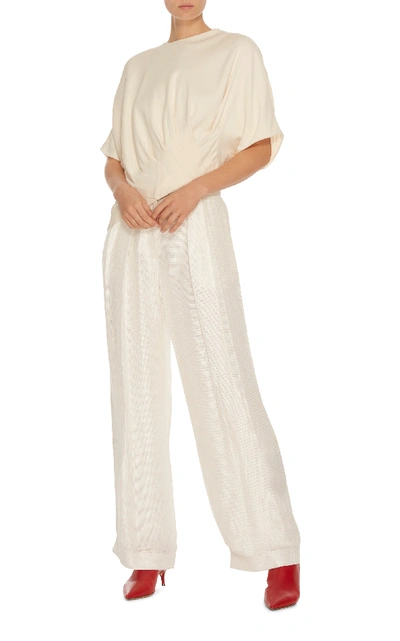 Shop Hensely Wide Leg Trouser In White