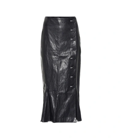 Shop Rejina Pyo Tyler Faux Leather Pencil Skirt In Blue