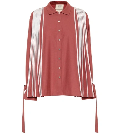 Shop Bodice Studio Pleated Merino Wool Shirt In Pink