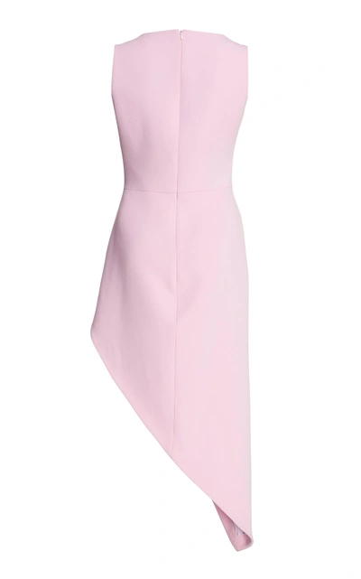 Shop David Koma Crystals Midi Dress In Pink