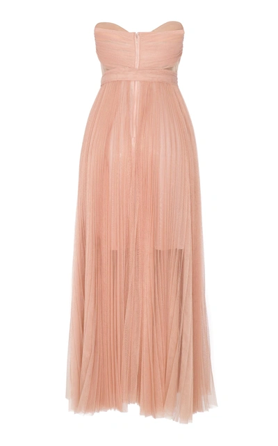 Shop Maria Lucia Hohan Tamia Strapless Tulle Dress In Pink