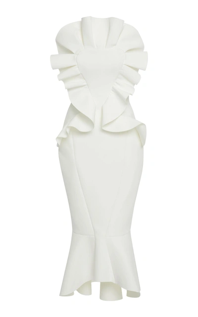 Shop Rachel Gilbert Huxley Ruffle Dress In White