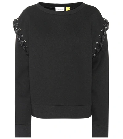 Shop Moncler Genius 6 Moncler Noir Kei Ninomiya Cotton-blend Sweatshirt In Black