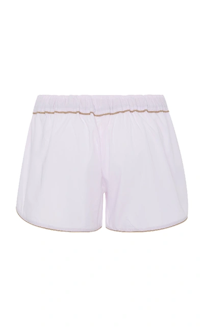 Shop Piu Lifestyle Custom The Dani Shorts Pajama Set In Pink