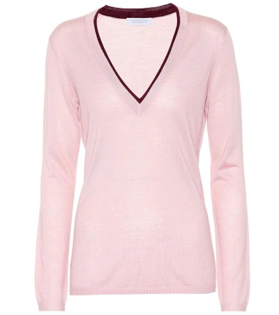 Shop Gabriela Hearst Lorenco Cashmere And Silk Sweater In Pink