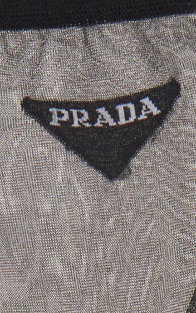 Shop Prada Two Toned Sock In Black